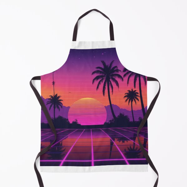 Item preview, Vaporwave Sunset: Neon Hues, Retro Grid, and Silhouetted Palm Trees designed and sold by subhamkapoor.
