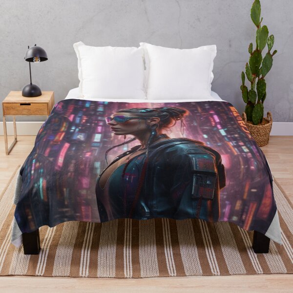 Item preview, Futuristic Cyber Scifi Girl Abstract designed and sold by highplacidity.