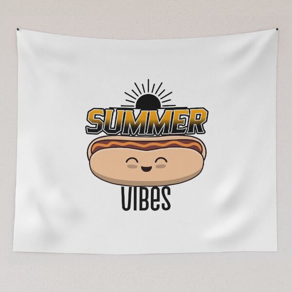 Item preview, Funny Hotdog Lover Summer Vibes Quote designed and sold by Sartoris Art.