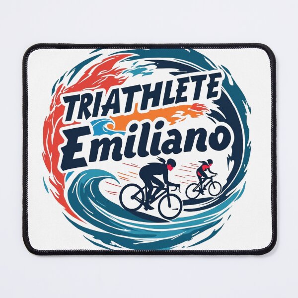 Item preview, Dynamic Triathlete Emiliano - Swim, Bike, Run designed and sold by Triathlongram.