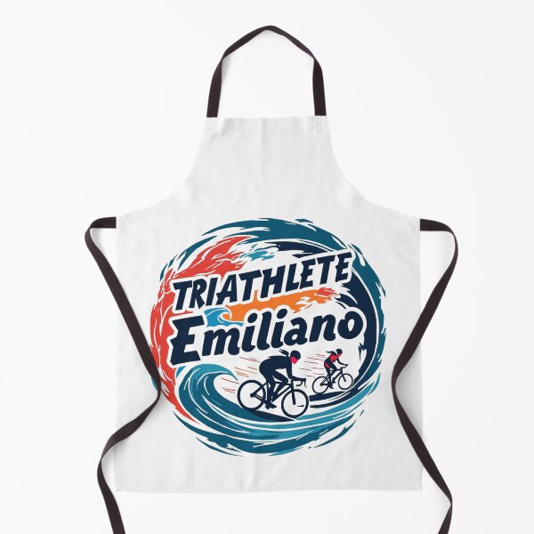Artikelvorschau, Dynamischer Triathlet Emiliano – Schwimmen, Radfahren, Laufen entworfen und verkauft von Triathlongram.