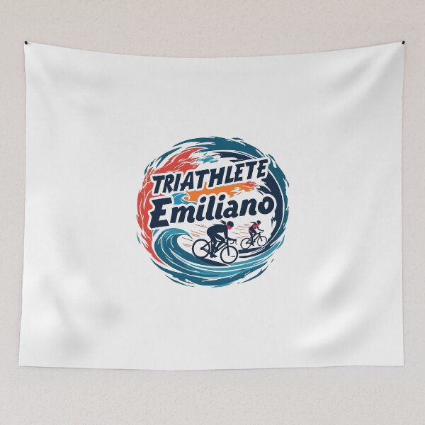 Item preview, Dynamic Triathlete Emiliano - Swim, Bike, Run designed and sold by Triathlongram.