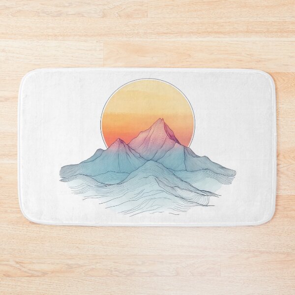 Item preview, A Mountain Range with Sunrise designed and sold by Jasava Shop.