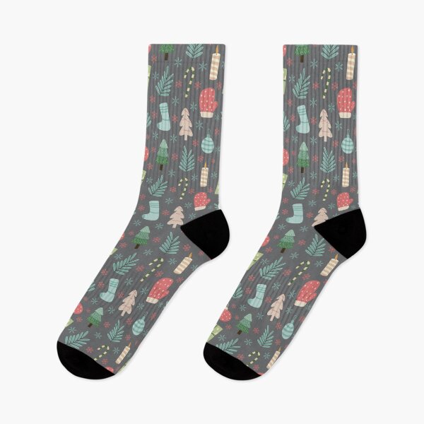 Item preview, Patrón navideño boho pastel gris designed and sold by Lisetta Collection.