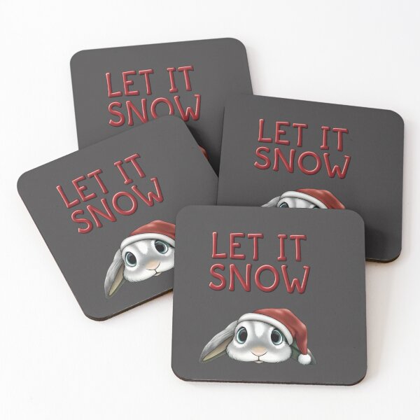 Item preview, Adorable Bunny Wearing a Santa Hat Design - Let It Snow designed and sold by Yas_oma.