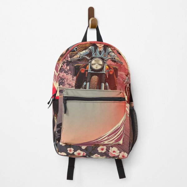 Item preview, Female, motorcycle, JDM, Japan, Cherry Blossom, Anime, Mt Fuji, 70s,  designed and sold by tshirtart2024.