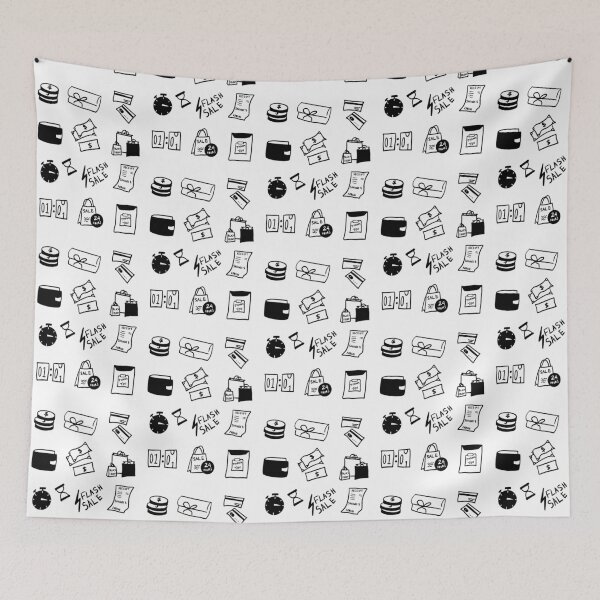 Item preview, Shopping Cart Chaos: Black Friday Minimalist Art designed and sold by RM-Journey.