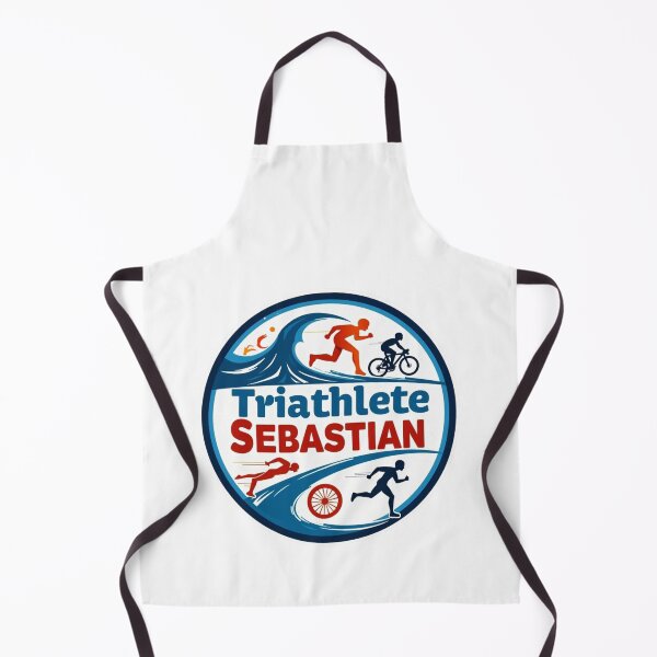Artikelvorschau, Dynamischer Triathlet Sebastian - Schwimmen, Radfahren, Laufen entworfen und verkauft von Triathlongram.