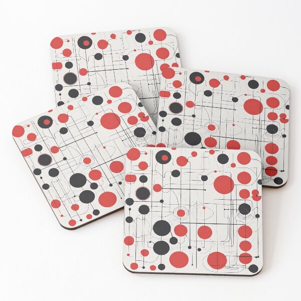 Item preview, Bauhaus Red and Black Dots designed and sold by Zenvo.