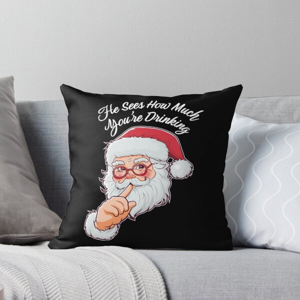Item preview, He Sees How Much You’re Drinking Funny Santa Claus  designed and sold by The Junto Shop.