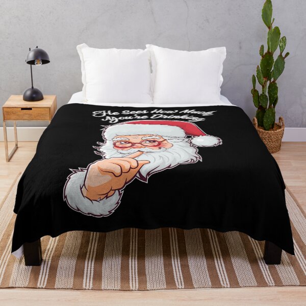 Item preview, He Sees How Much You’re Drinking Funny Santa Claus  designed and sold by The Junto Shop.