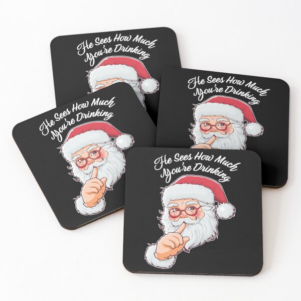 Item preview, He Sees How Much You’re Drinking Funny Santa Claus  designed and sold by The Junto Shop.