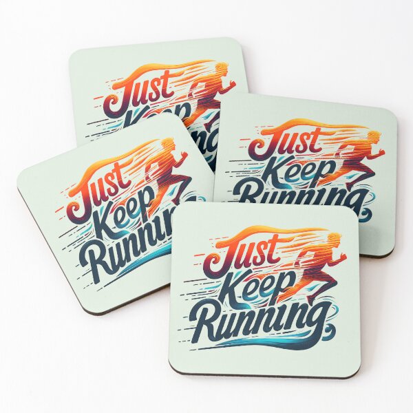 Item preview, Just Keep Running, typography designed and sold by maxmaj.