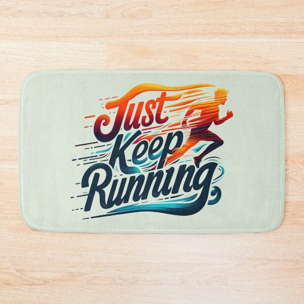 Item preview, Just Keep Running, typography designed and sold by maxmaj.