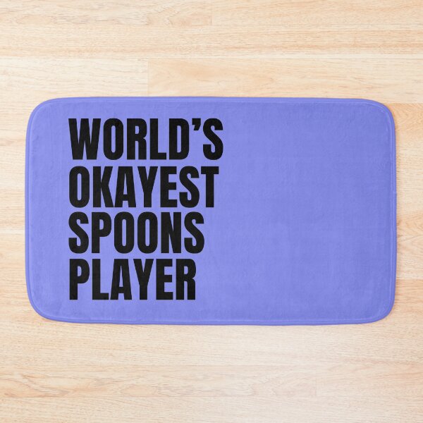 Item preview, World's Okayest Spoons Player - Black designed and sold by Cutsandsparks.