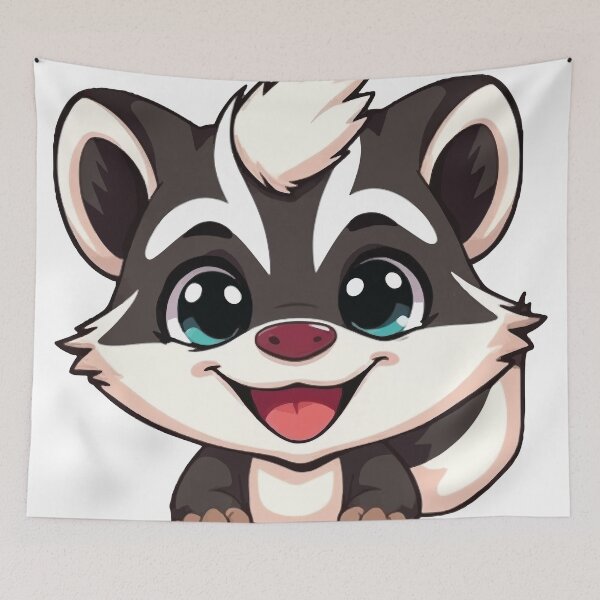 Item preview, A Very Happy Skunk designed and sold by OhshunStudios.