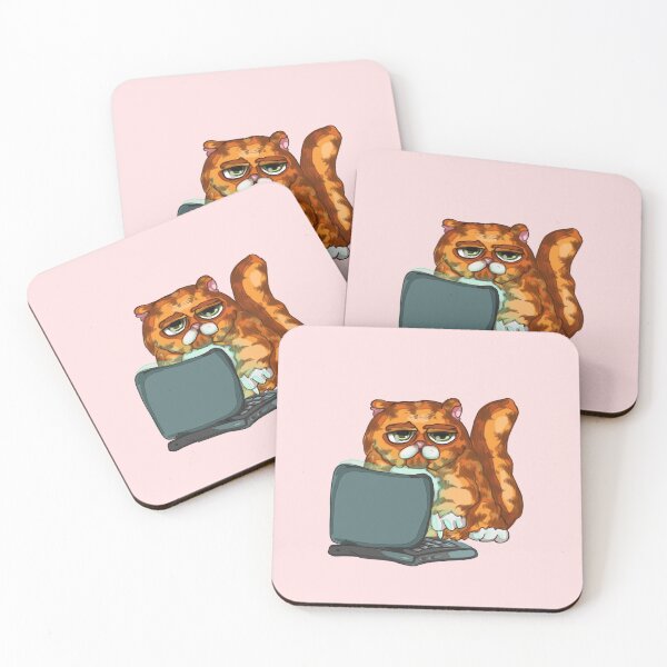 Item preview, Computer says, meow! designed and sold by Whimsy Pose Illustrations.