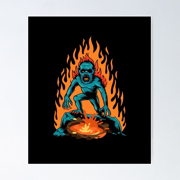 Item preview, Scary Fiery Spirit  - blazing flames designed and sold by Creomix.