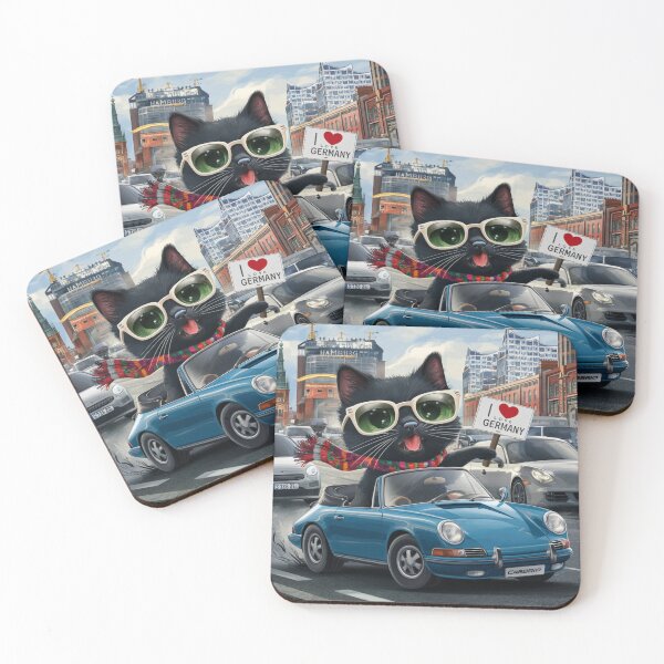 Item preview, Cat on tour - I love Germany! - Hamburg designed and sold by lavka-xd.