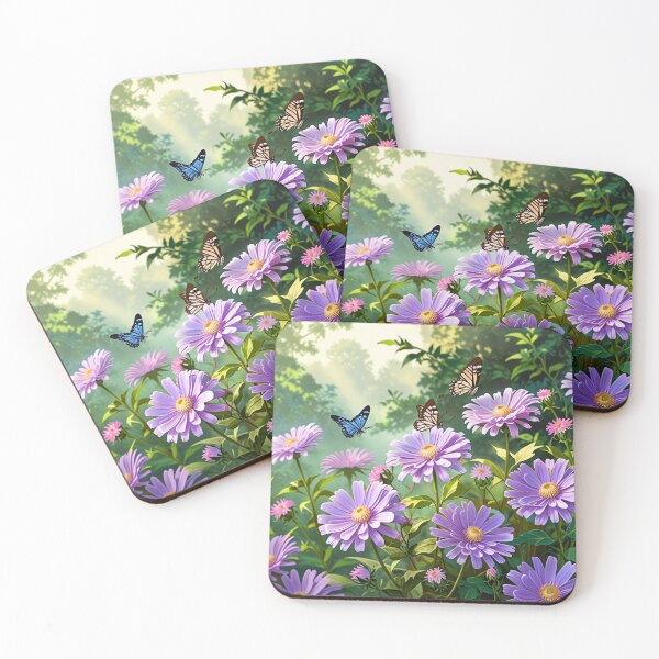 Item preview, Cute asters in nature. designed and sold by PatDoArt.