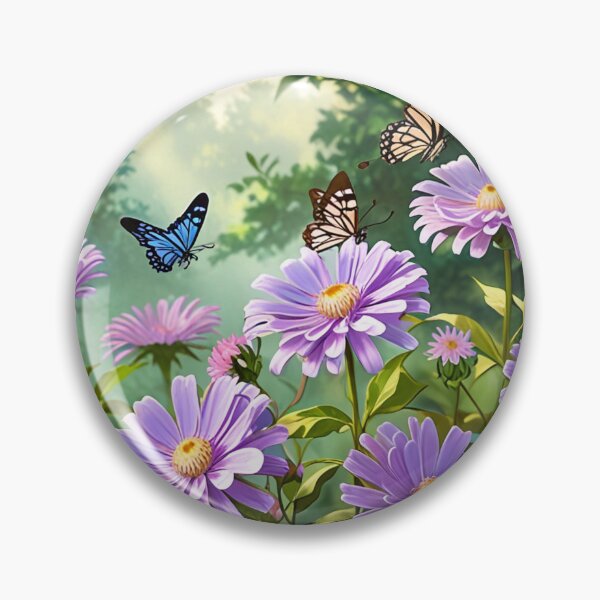 Item preview, Cute asters in nature. designed and sold by PatDoArt.