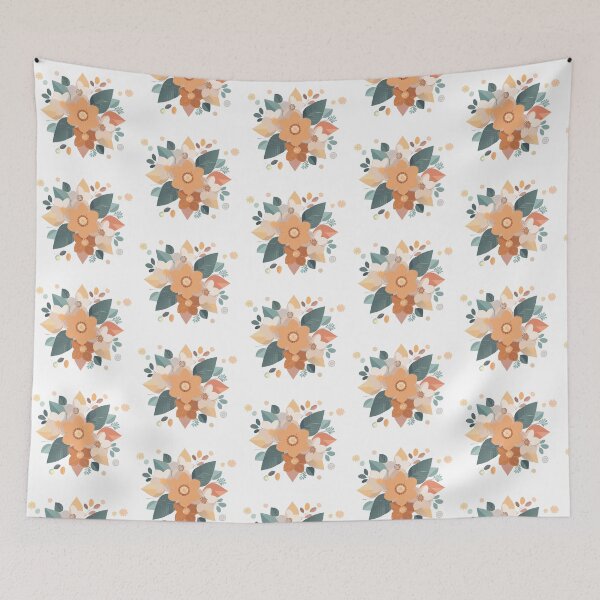 Item preview, Geometric Neutral Floral Bouquet Design 01 designed and sold by LulaLinhDesigns.
