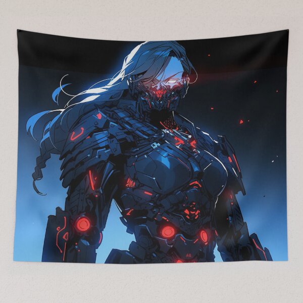 Item preview, Futuristic Cybernetic Anime Warrior designed and sold by bubblegoth.