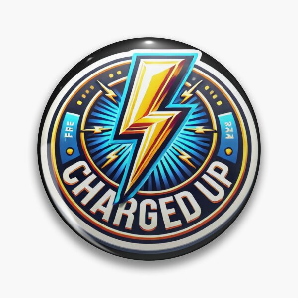 Item preview, Charged Up Los Angeles Chargers Badge designed and sold by pixelpulsenyc.