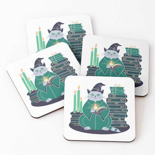 Item preview, The Green Magical Cat Wizard  designed and sold by MarCreativArt.