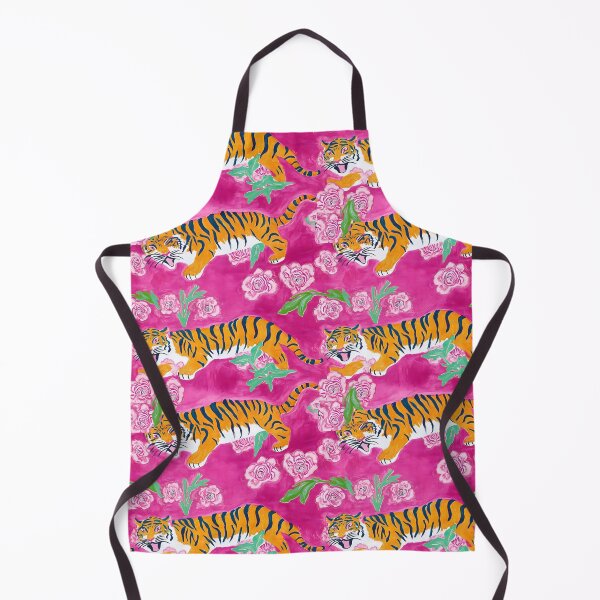 Item preview, Tigre chinoiserie sobre rosa fuerte designed and sold by SophieClimaArt.