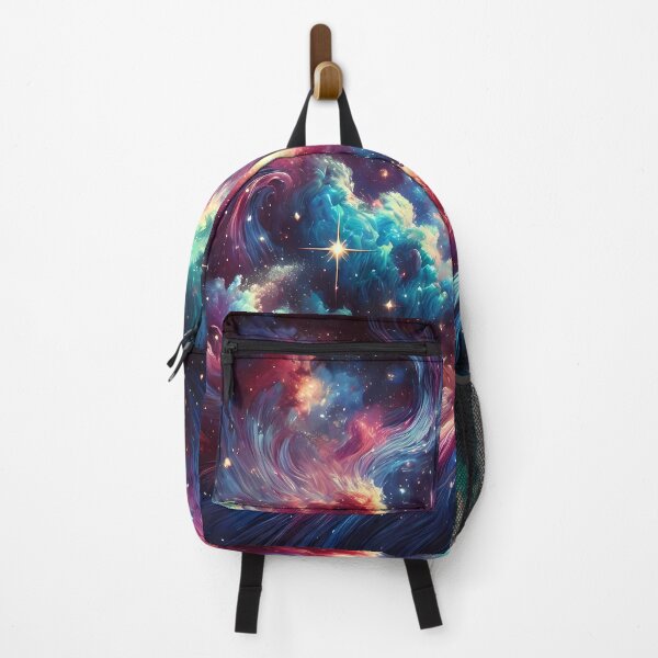 Item preview, A colorful galaxy with swirling nebulae, stars and planets creating a dynamic cosmic landscape. designed and sold by OrbitOdyssey.