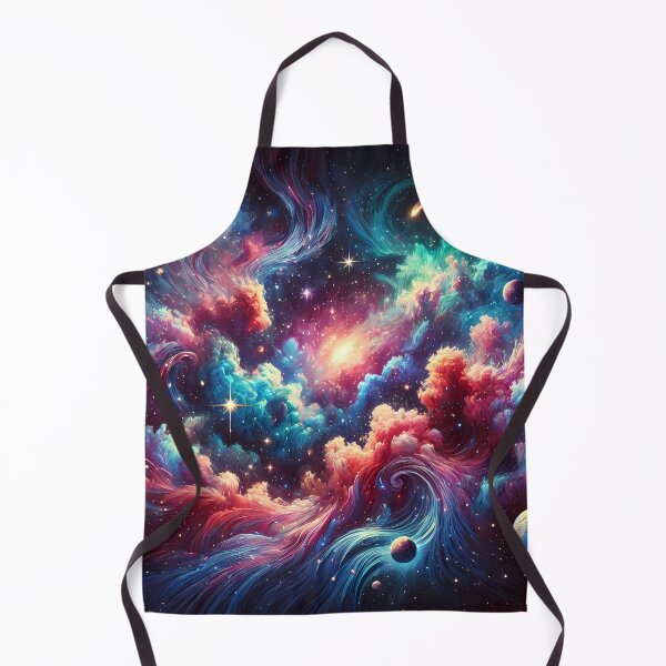 Item preview, A colorful galaxy with swirling nebulae, stars and planets creating a dynamic cosmic landscape. designed and sold by OrbitOdyssey.