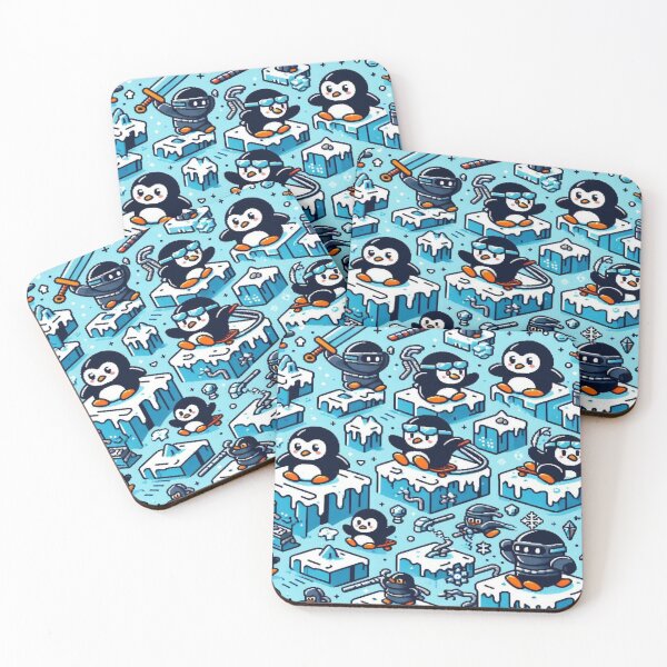 Item preview, Penguin Glacier Ninja Pattern designed and sold by Imaginarium of Chaos falcon88 .