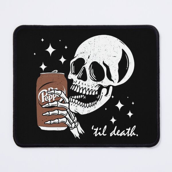 Aperçu de l'œuvre Drôle jusqu'à la mort Dr. Pepper, squelette Halloween Noël créée et vendue par sophirobin.