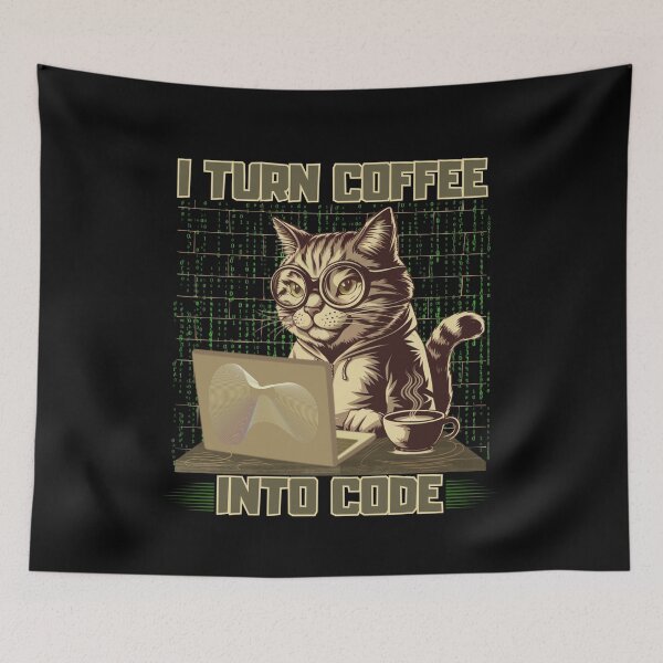 Item preview, I Turn Coffee into Code programmer humor designed and sold by ketkacreations.