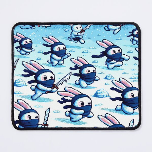 Item preview, Hopping Winter Hare 8-Bit Pattern designed and sold by Imaginarium of Chaos falcon88 .