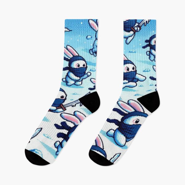 Item preview, Hopping Winter Hare 8-Bit Pattern designed and sold by Imaginarium of Chaos falcon88 .