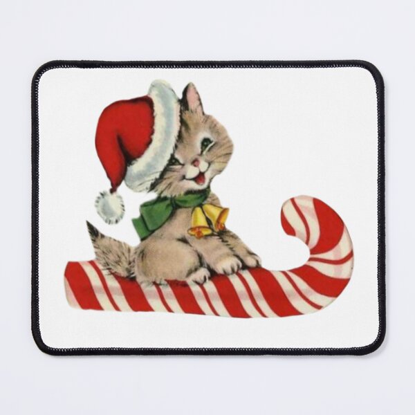 Item preview, Vintage Christmas Cat designed and sold by Pixiedrop.