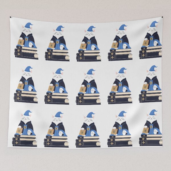 Item preview, The Blue Magical Cat Wizard  designed and sold by MarCreativArt.