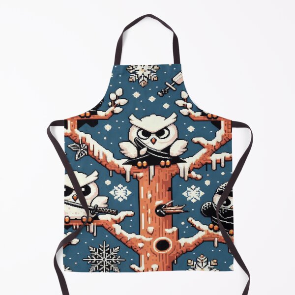 Item preview, 8-Bit Snowy Owl Ninja Grid designed and sold by Imaginarium of Chaos falcon88 .