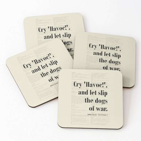 Item preview, Julius Caesar William Shakespeare Cry Havoc Dogs of War designed and sold by kakarikihill.