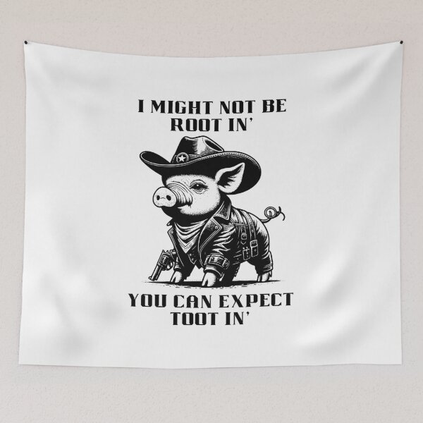 Item preview, I might not be root in' but you can expect toot in'. designed and sold by NicMacTees.