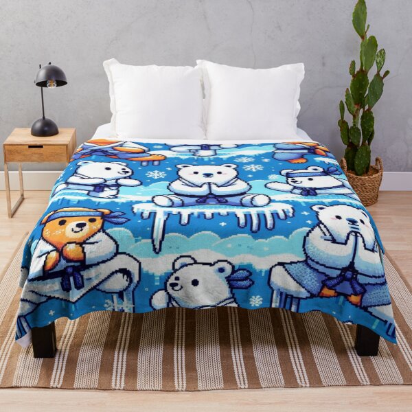 Item preview, Polar Bear Ninja 8-Bit Pattern designed and sold by Imaginarium of Chaos falcon88 .