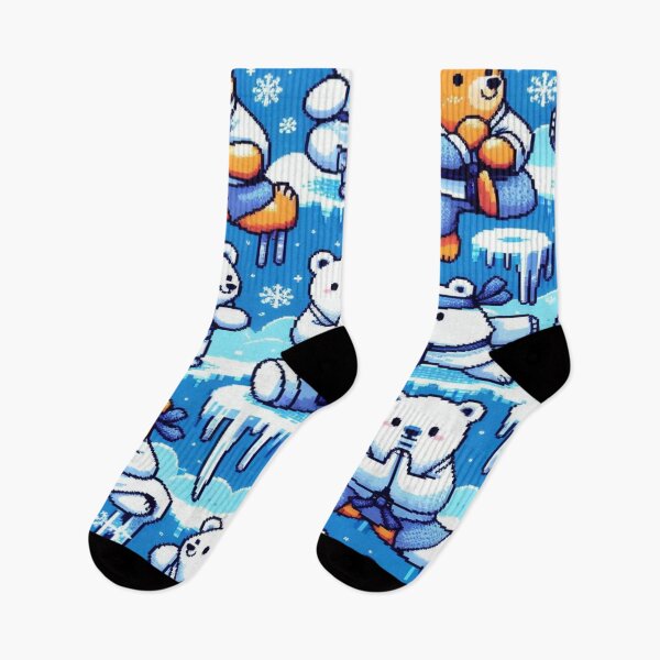Item preview, Polar Bear Ninja 8-Bit Pattern designed and sold by Imaginarium of Chaos falcon88 .