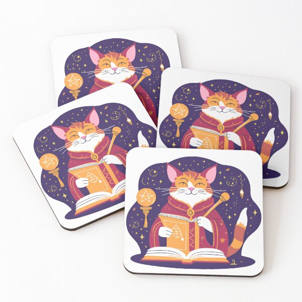 Item preview, The Red Magical Cat Wizard  designed and sold by MarCreativArt.