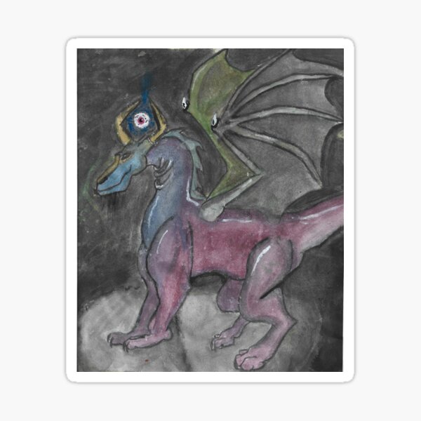 Item preview, Enigmatic Cave Dragon in Watercolor Shadow designed and sold by Relyts-reality.