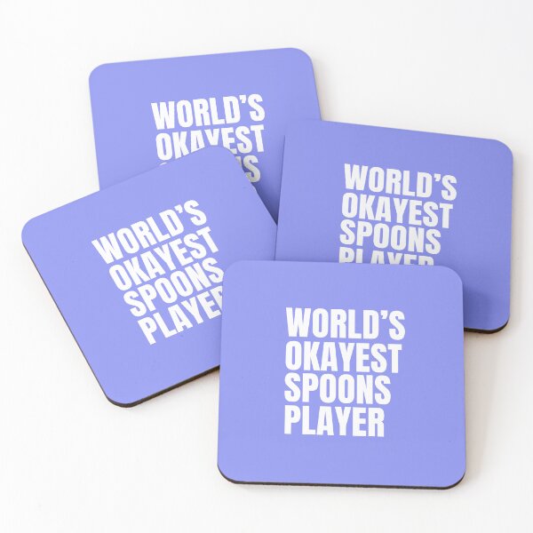 Item preview, World's Okayest Spoons Player - White designed and sold by Cutsandsparks.