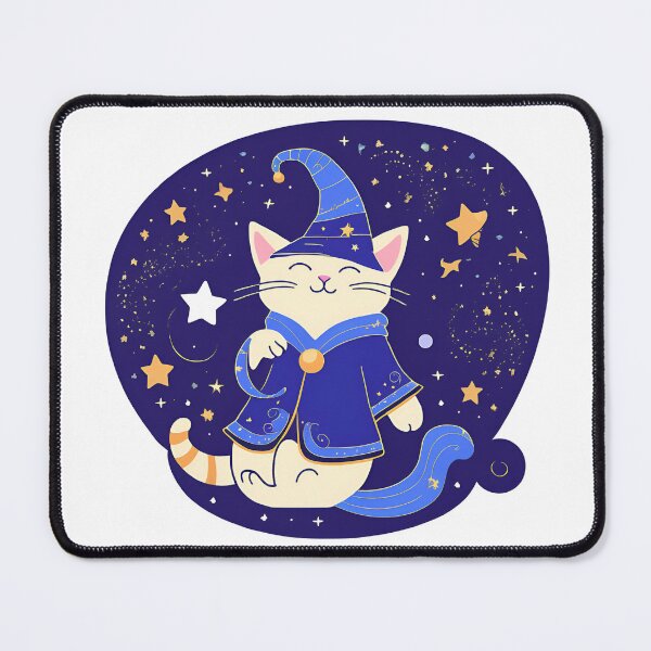 Item preview, The Blue Magical Cat Wizard  designed and sold by MarCreativArt.