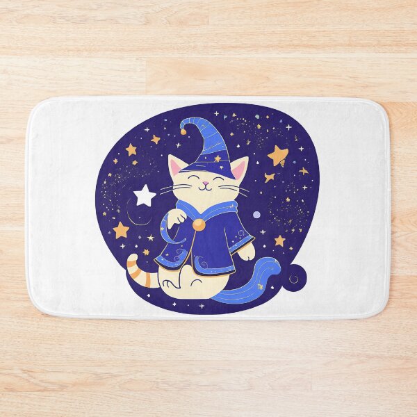 Item preview, The Blue Magical Cat Wizard  designed and sold by MarCreativArt.