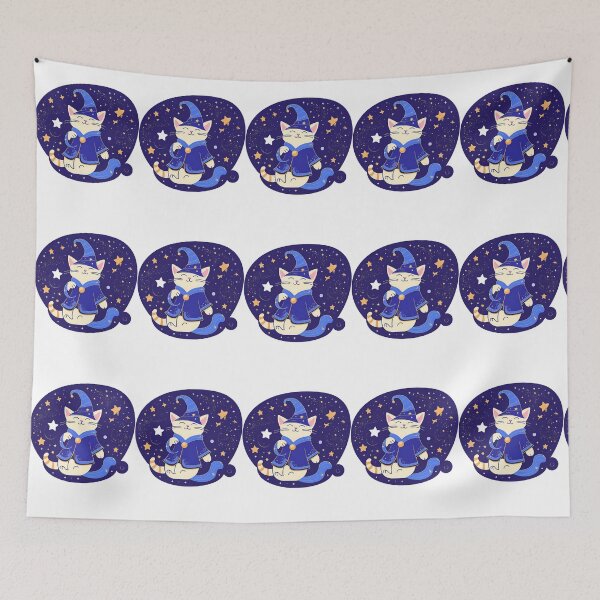 Item preview, The Blue Magical Cat Wizard  designed and sold by MarCreativArt.